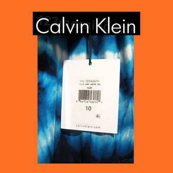 Calvin Klein NWOT ADRITC BLU Tie Dye Drawstring Jumpsuit 12 - Picture 5 of 11